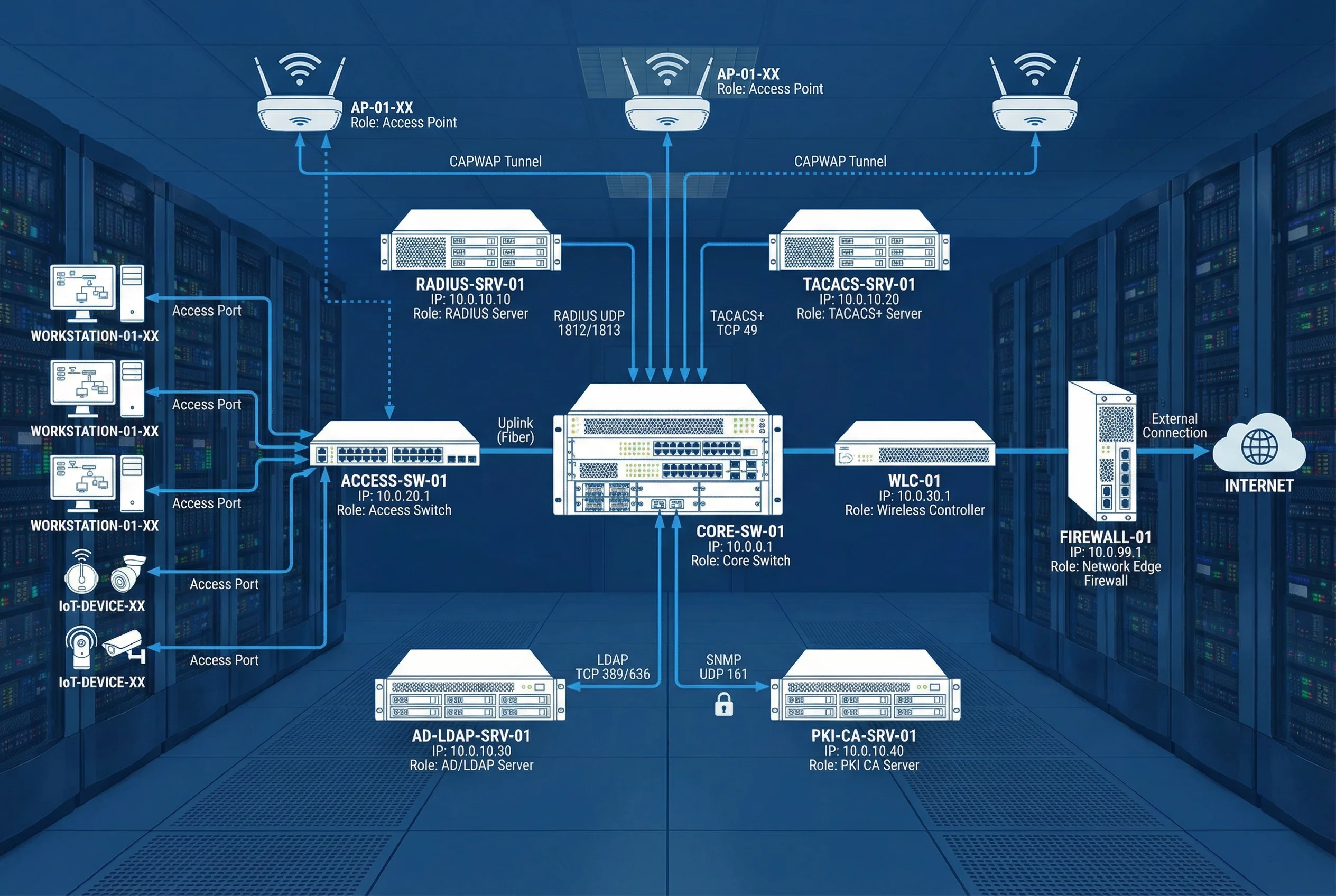 Device Connection and Interface Logic Diagram
