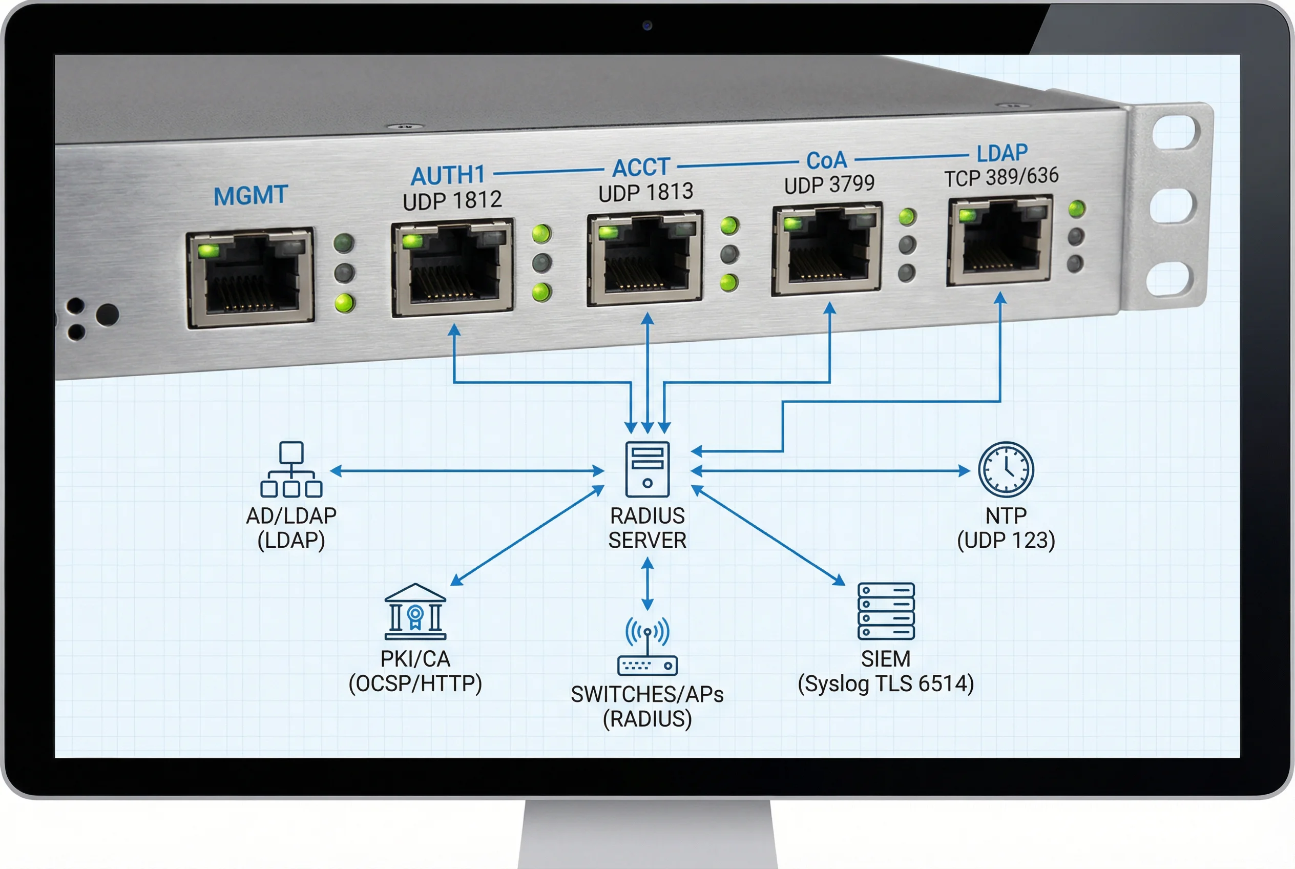 RADIUS Server Interface and Connection Logic
